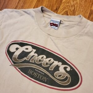 Vintage 90s Cheers Shirt Adult XL Beige Boston TV Show Promo 1998